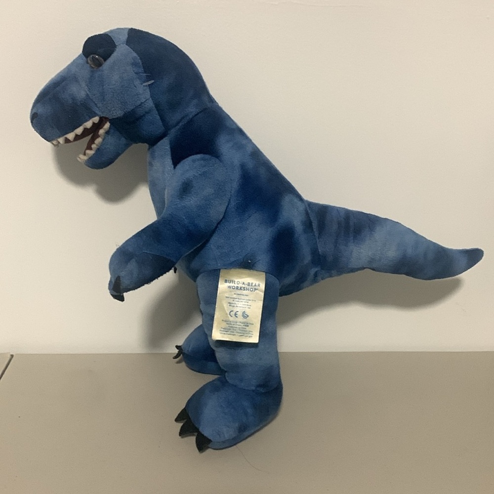 Build A Bear Workshop BAB Blue T-Rex Dinosaur Plush  Stuffed Animal - Picture 2 of 6